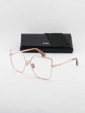 Max Mara MM5073-H-B 033 Butterfly Eyeglasses 60mm - Gold / Blue Light Block